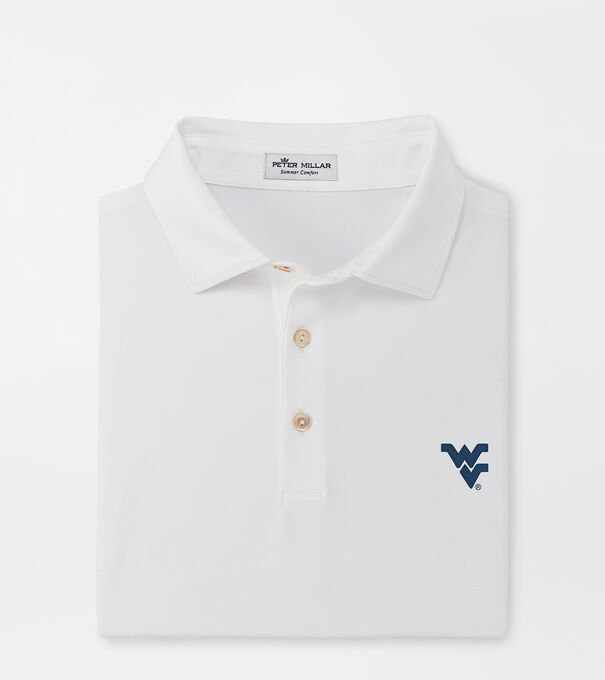West Virginia Solid Performance Jersey Polo (Sean Self Collar)