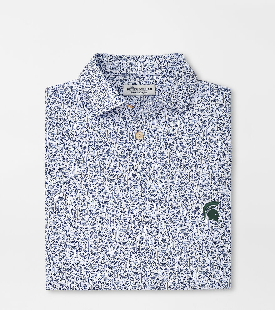 Michigan State Spartan Youth Performance Jersey Polo image number 1