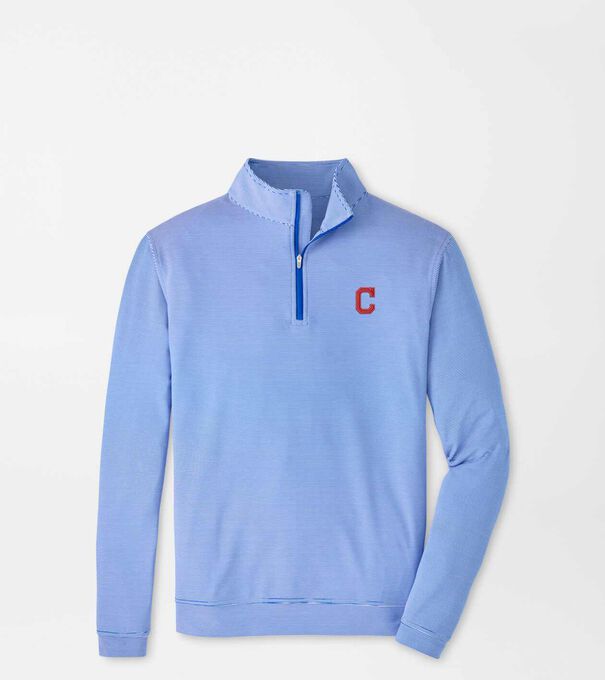Cooperstown Cleveland Guardians Perth Sugar Stripe Performance Quarter-Zip