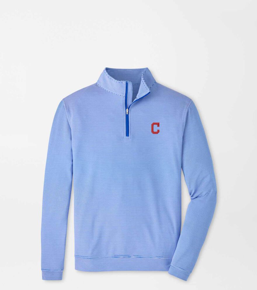 Cooperstown Cleveland Guardians Perth Sugar Stripe Performance Quarter-Zip