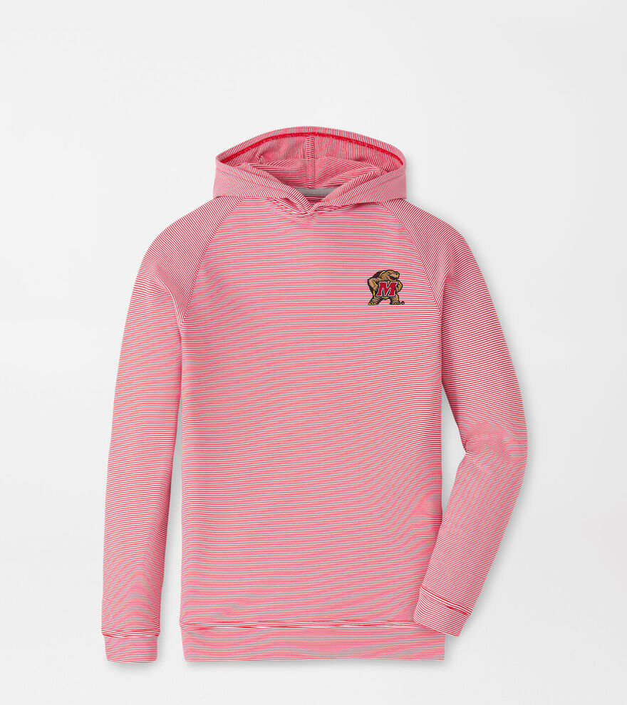 Maryland Terrapins Pine Youth Sugar Stripe Performance Hoodie image number 1