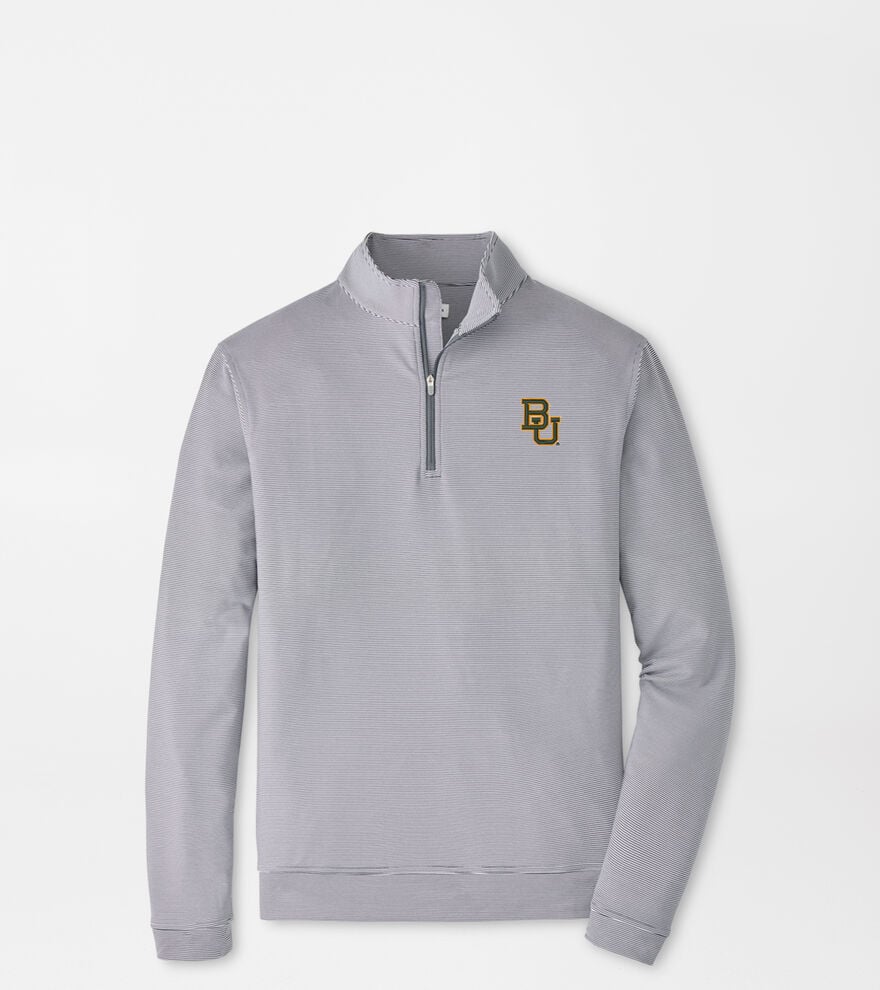Baylor Perth Sugar Stripe Performance Quarter-Zip image number 1