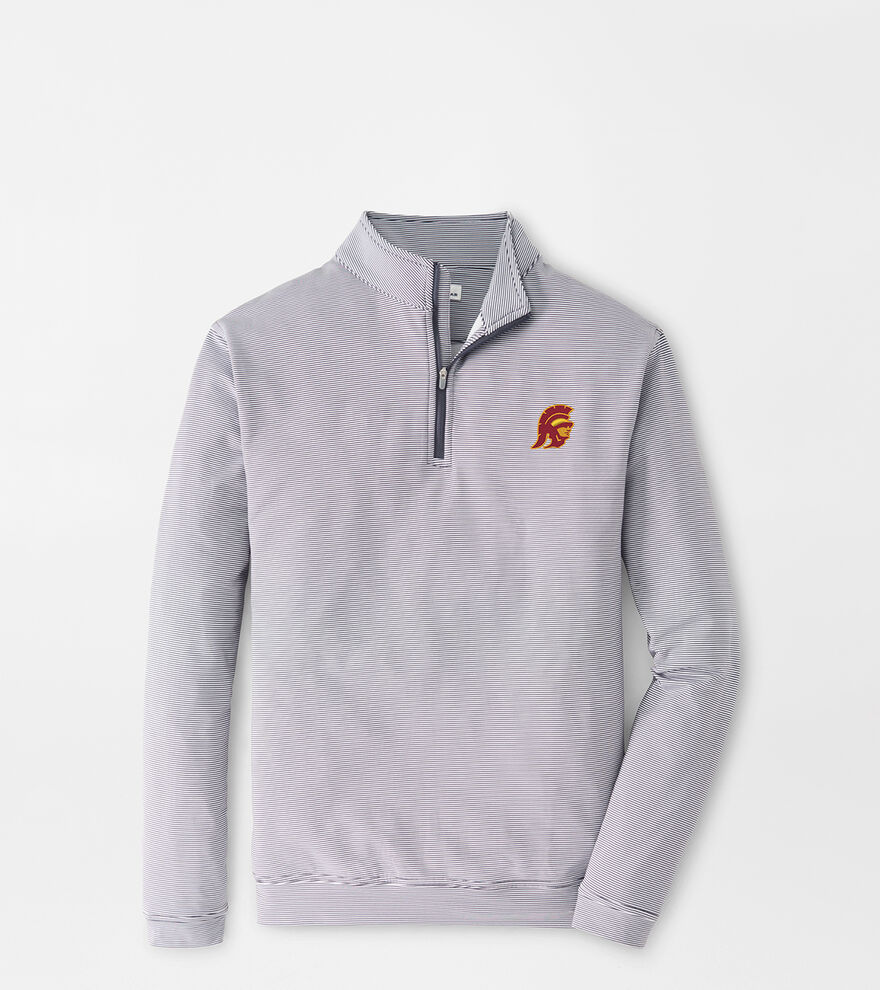 Southern California Trojan Perth Sugar Stripe Performance Quarter-Zip image number 1