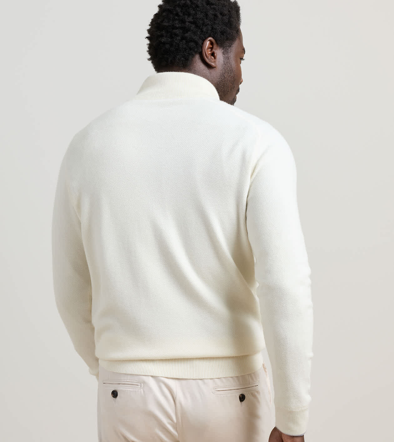 Voyager Cashmere-Silk Saddle Shoulder Quarter Zip | Men's Sweaters