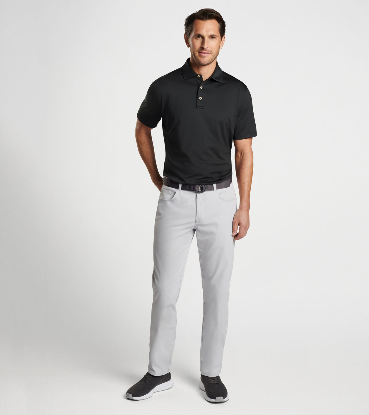 Peter millar solid stretch jersey polo store