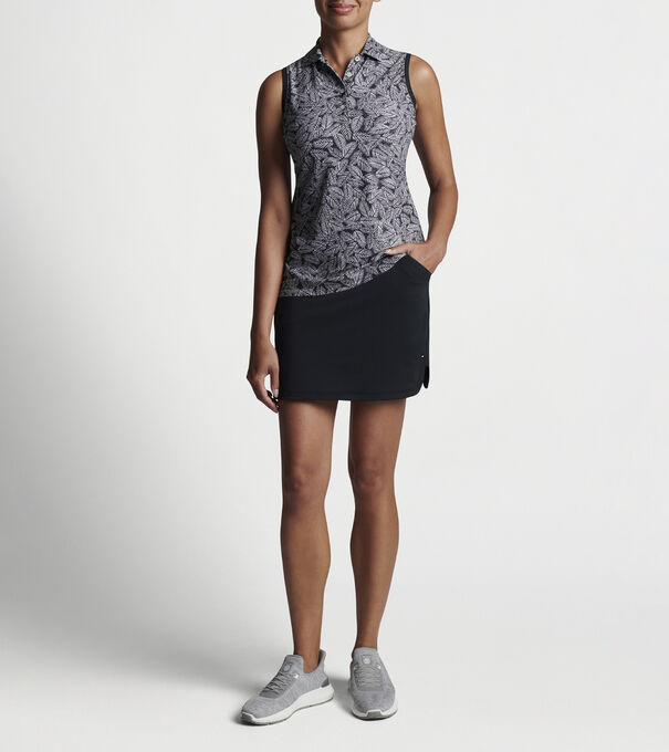 Sleeveless Banded Button Polo