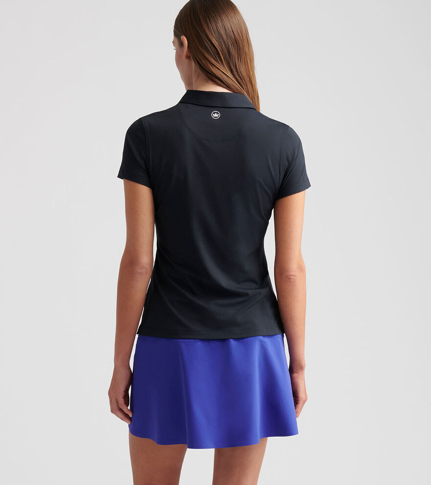 Women's Short Sleeve Button Polo - Alternate Image 2