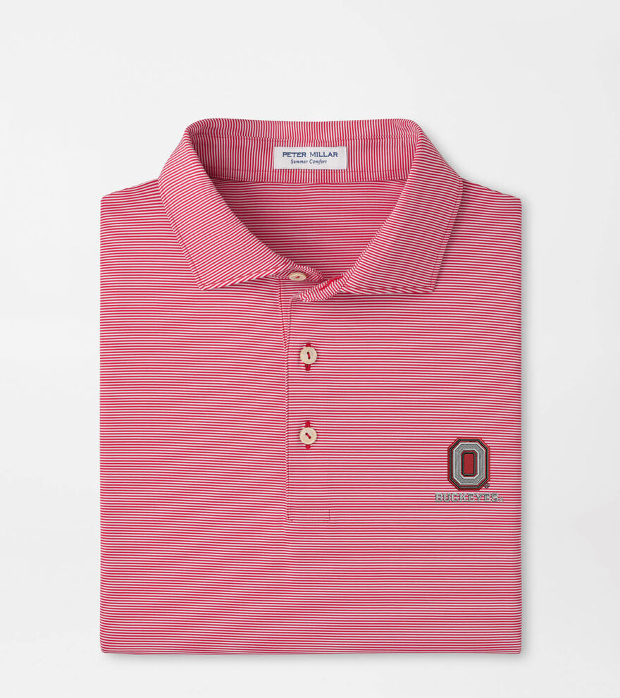 The Ohio State University Vault Jubilee Stripe Performance Polo