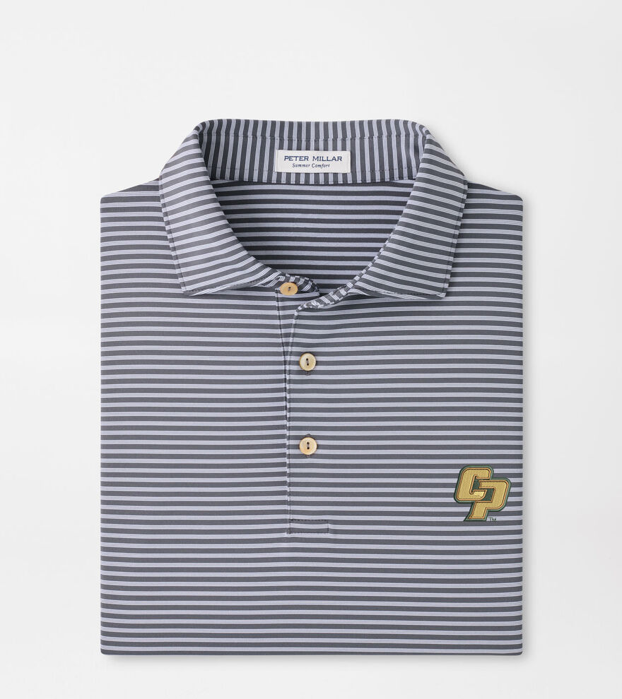 Cal Poly Racing Merch Cal Poly Tiebreaker Performance Jersey Stripe Polo| Men's Collegiate ...