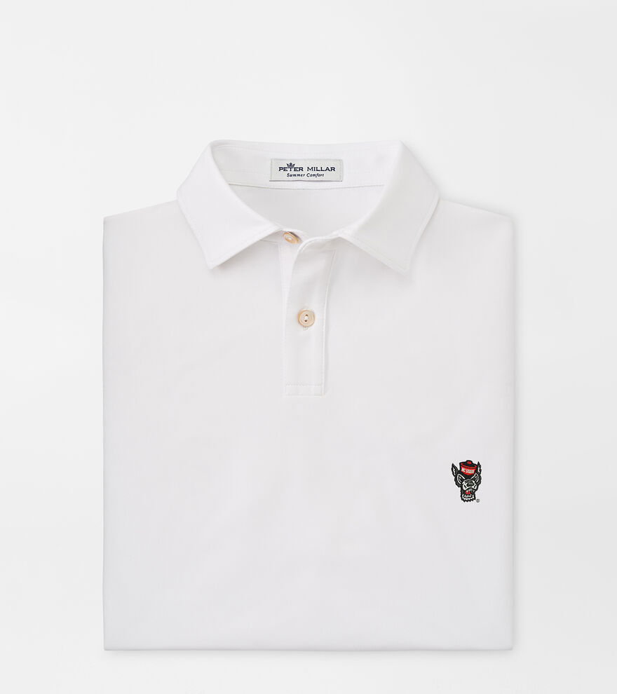 NC State Wolf Head Youth Solid Performance Jersey Polo image number 1