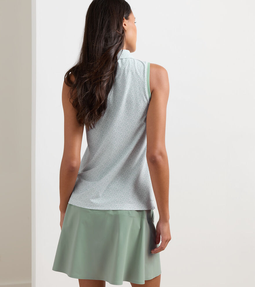 Tee It Up Banded Sport Mesh Sleeveless Button Polo image number 3