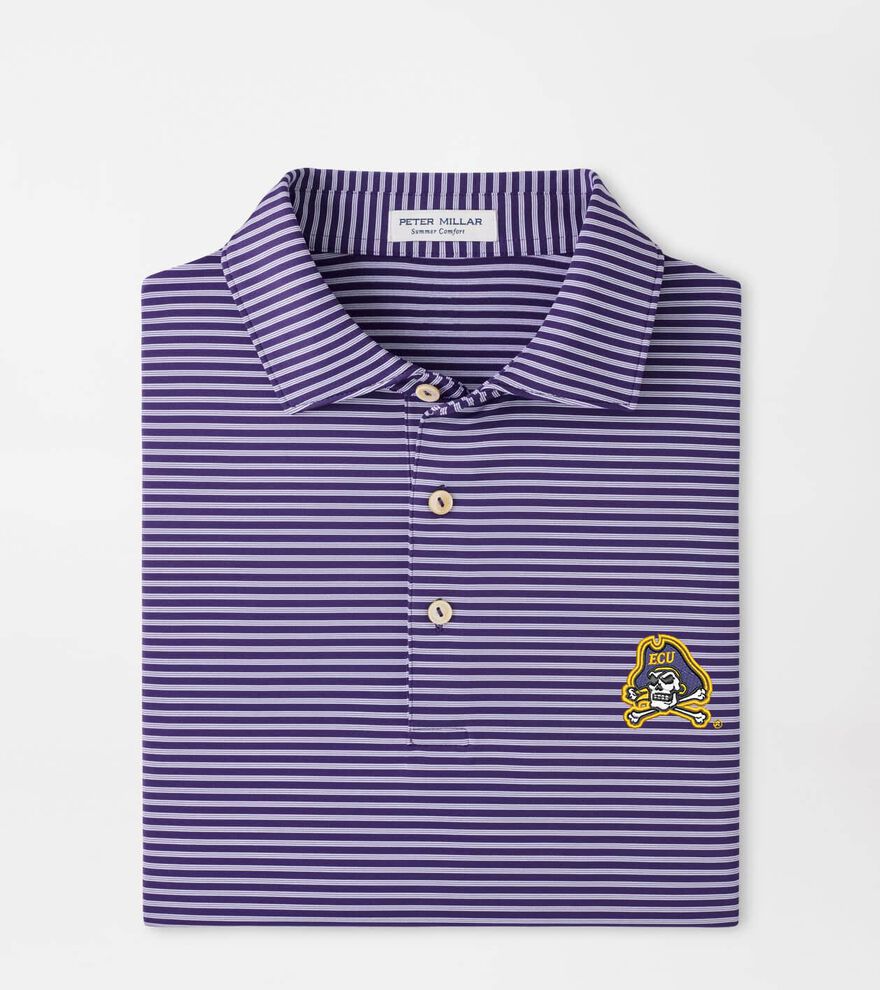 East Carolina University Tiebreaker Performance Jersey Stripe Polo