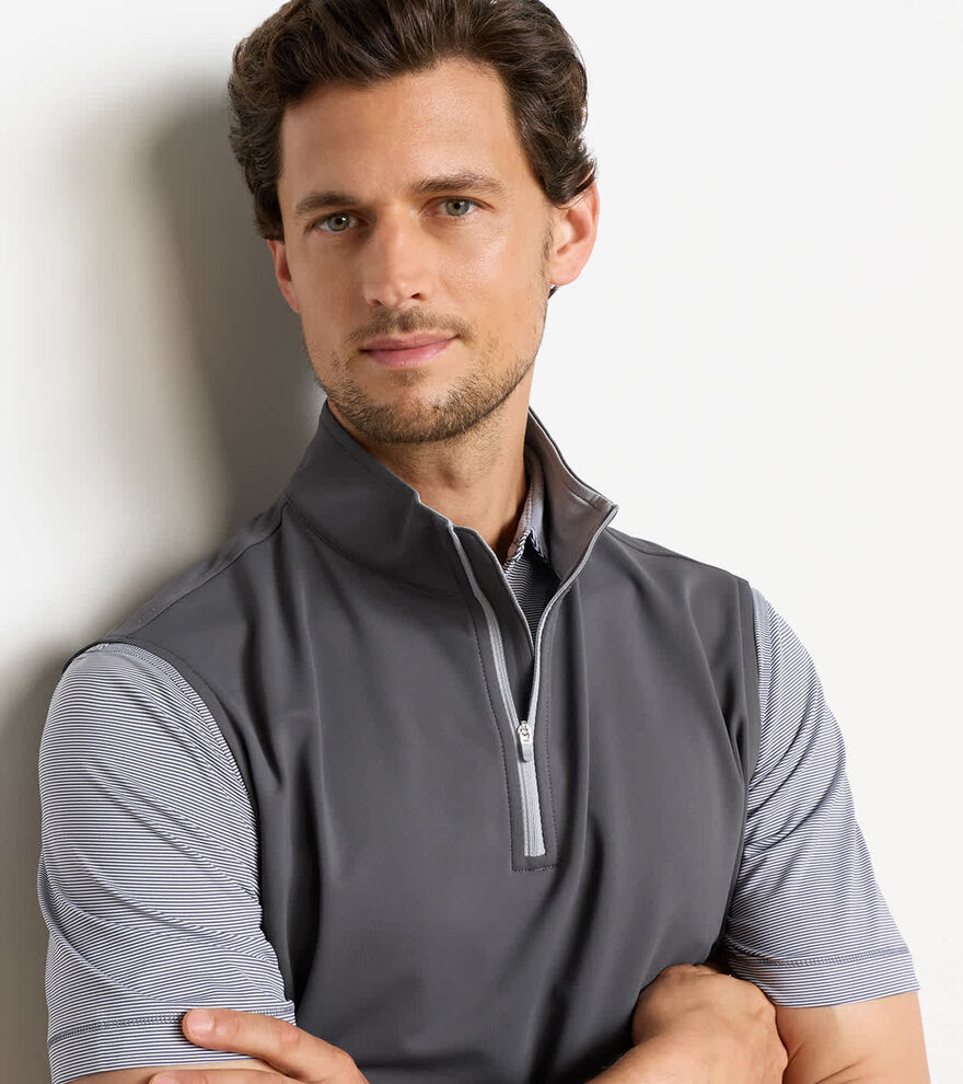 Galway Stretch Loop Terry Quarter-Zip Vest image number 5