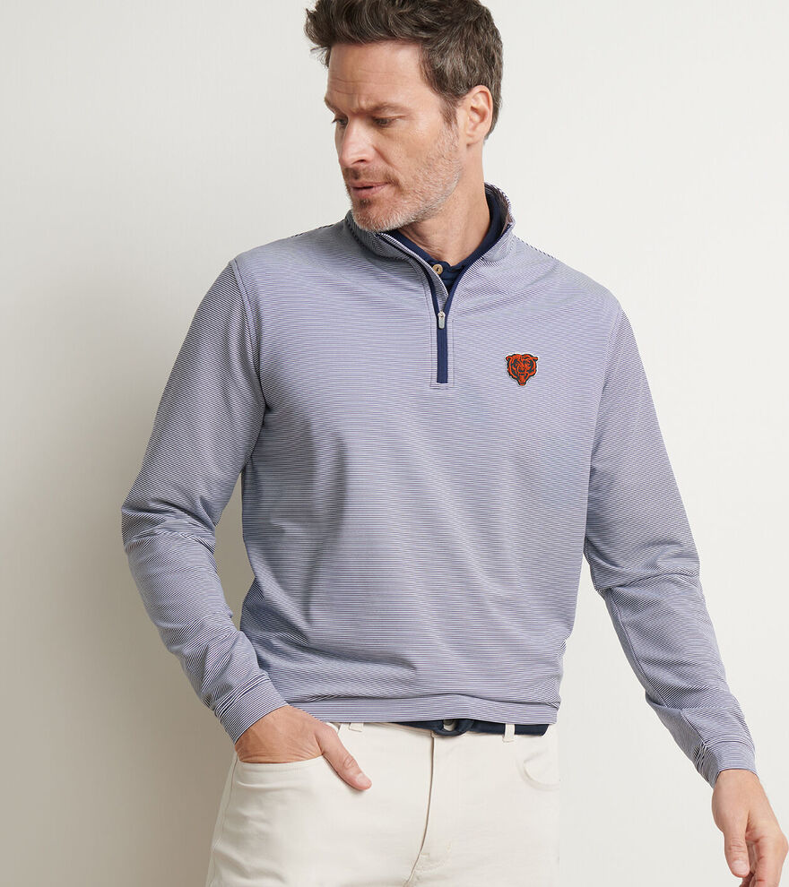 Chicago Bears Perth Sugar Stripe Performance Quarter-Zip image number 2