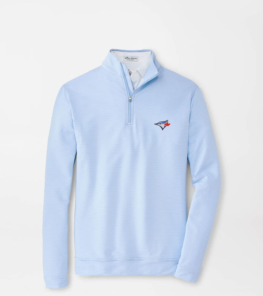 Toronto Blue Jays Perth Sugar Stripe Performance Quarter-Zip image number 1