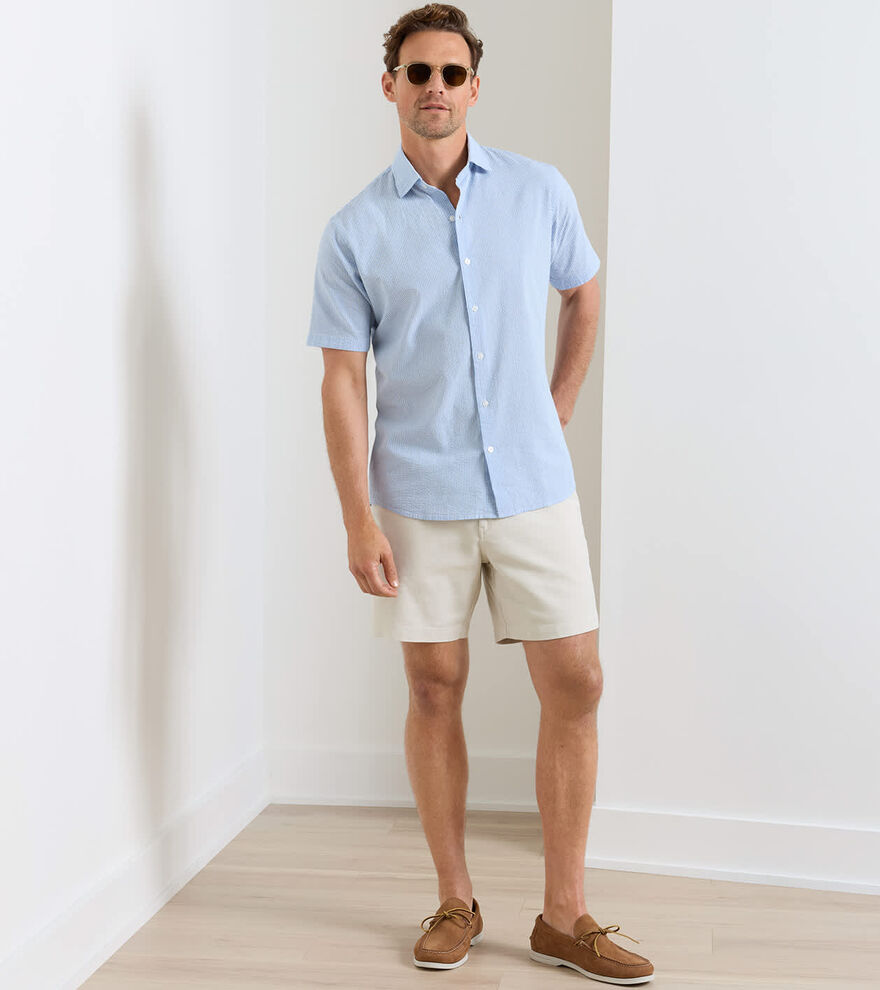 Coastal Stripe Cotton Lyocell Sport Shirt - Alternate Image 3