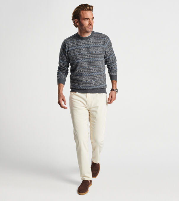 Conway Wool Cashmere Fair Isle Crew