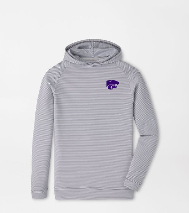 Kansas State Pine Youth Sugar Stripe Performance Hoodie