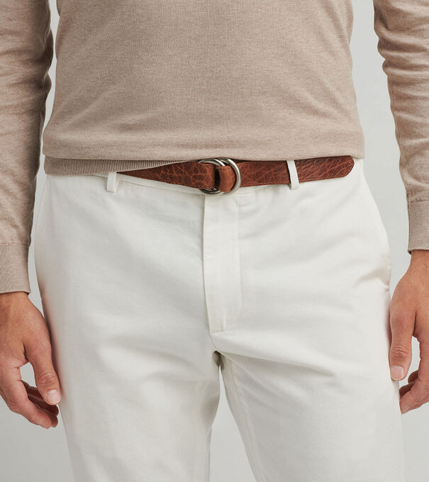 Pebbled Bison O-Ring Belt