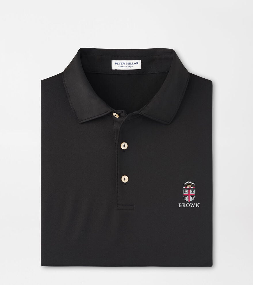Brown University Solid Performance Jersey Polo image number 1
