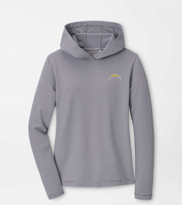 Los Angeles Chargers Women's Pine Sugar Stripe Performance Hoodie