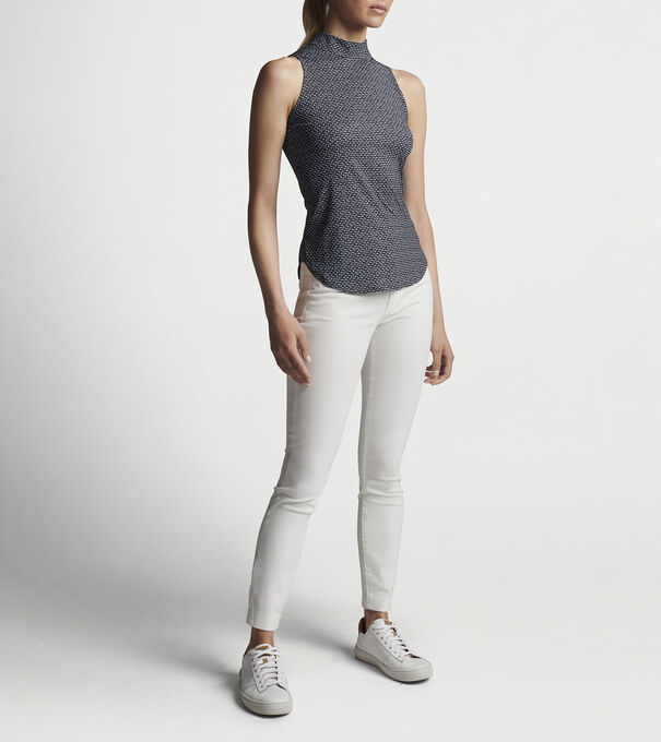 Mock Neck Sleeveless Polo