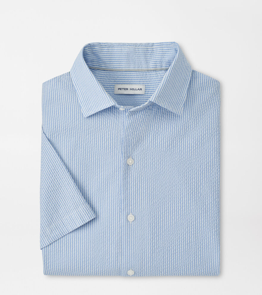 Coastal Stripe Cotton Lyocell Sport Shirt image number 1