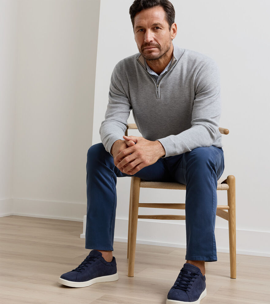 Coolspun Lite Cotton Quarter-Zip Sweater image number 2