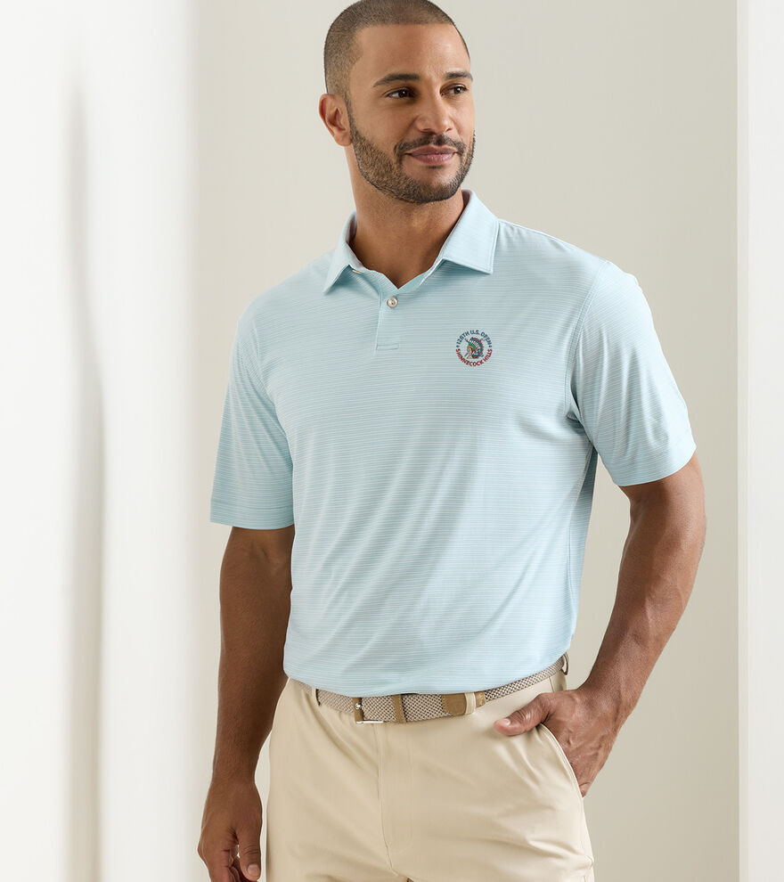 126th U.S. Open Featherweight Trading Stripe Performance Polo image number 1