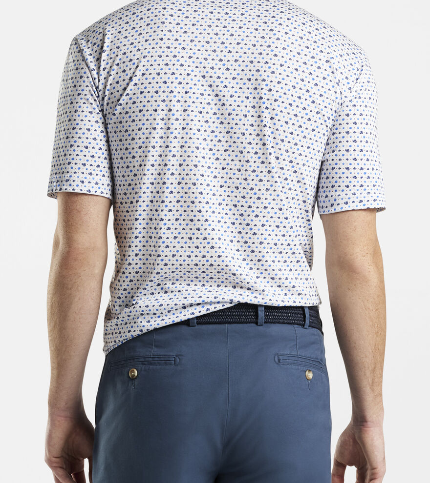 Coral Blues Aqua Cotton Polo image number 3