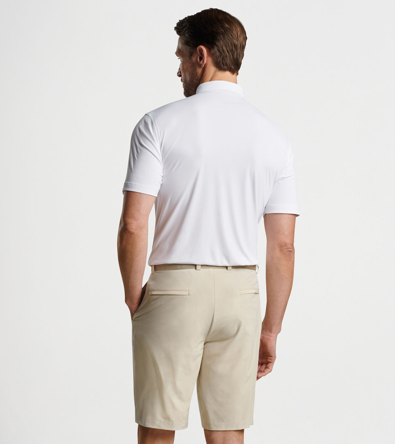Featherweight Melange Polo Sean Self Collar Men s Polos Peter Millar