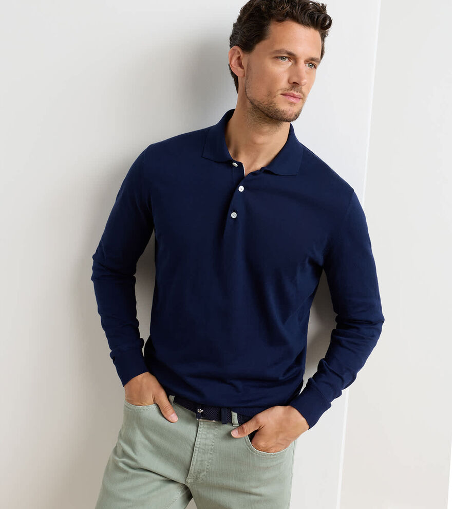Mariner Sea Island Cotton Sweater Polo image number 2