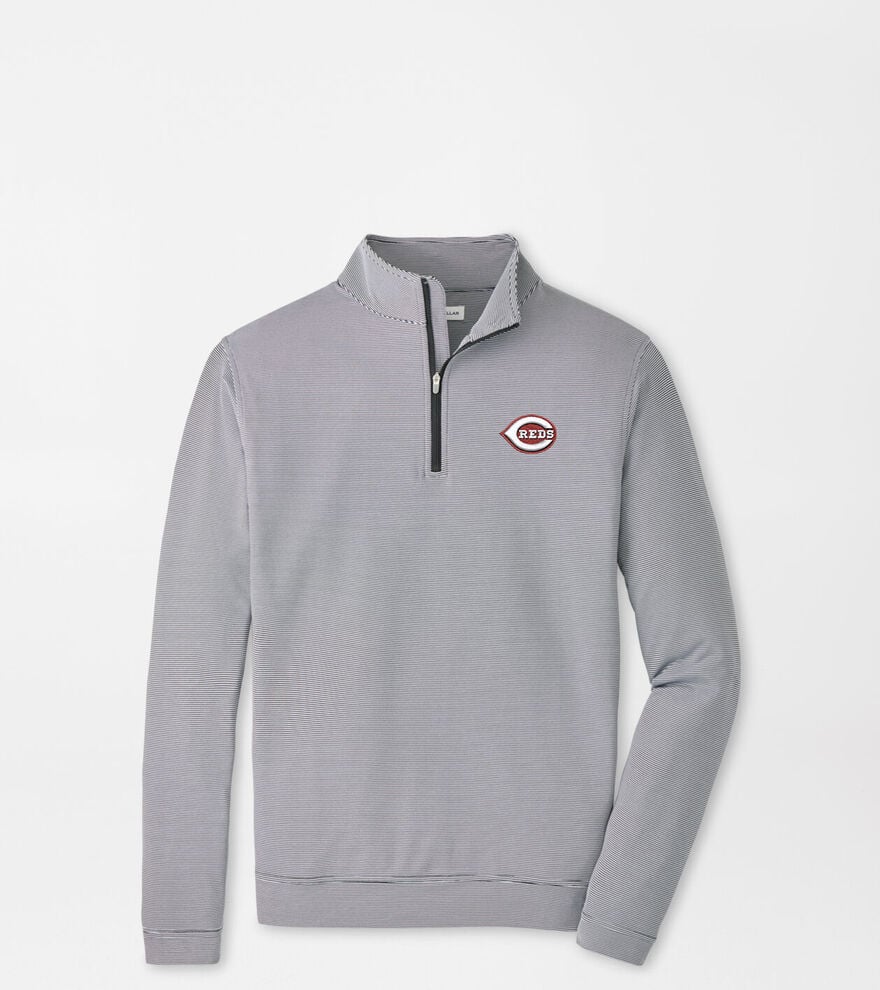 Cincinnati Reds Perth Sugar Stripe Performance Quarter-Zip image number 1