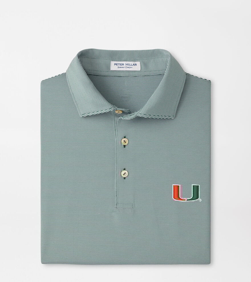 Miami Jubilee Stripe Performance Polo image number 1