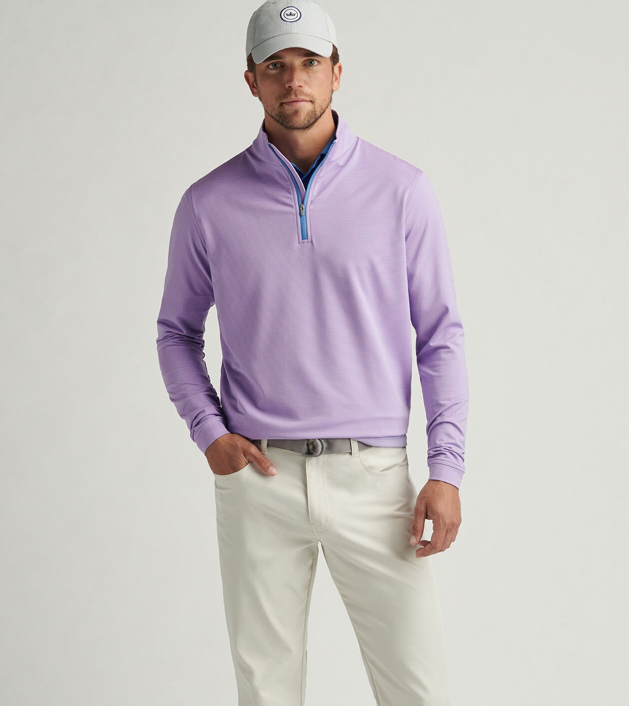 【即日発送】 Perth Sugar Stripe Performance Quarter-Zip | Men's Pullovers メンズウェア