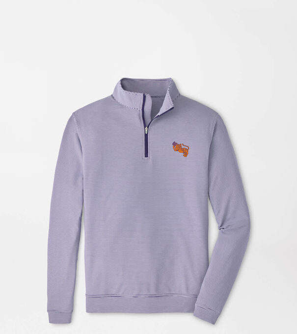 Clemson Vault Perth Sugar Stripe Performance Quarter-Zip