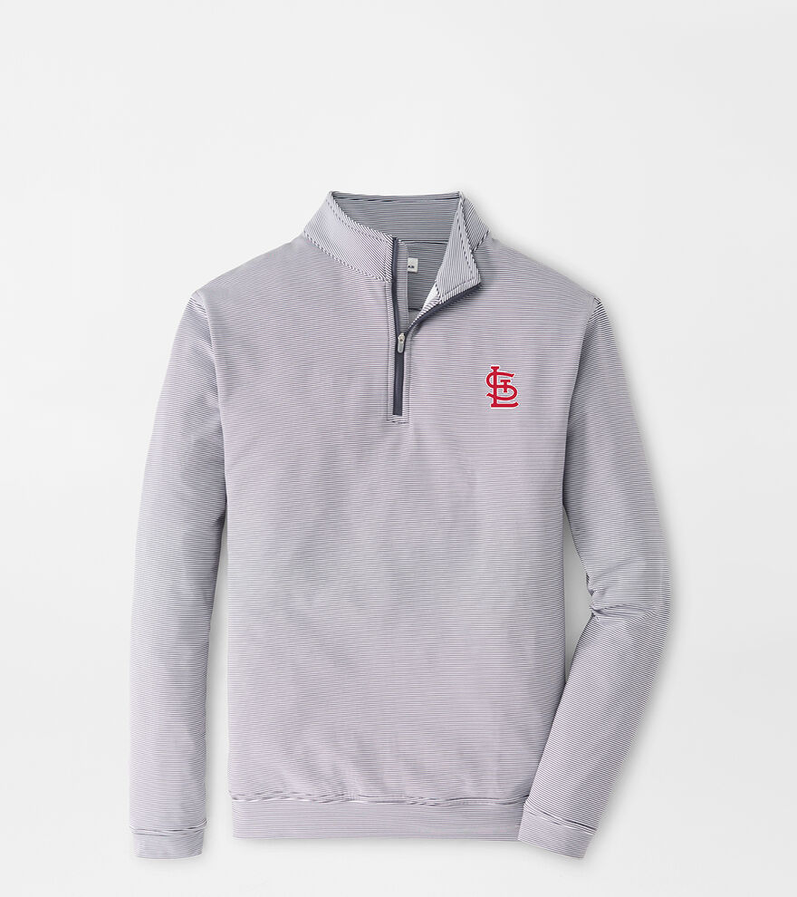 St. Louis Cardinals Perth Sugar Stripe Performance Quarter-Zip image number 1