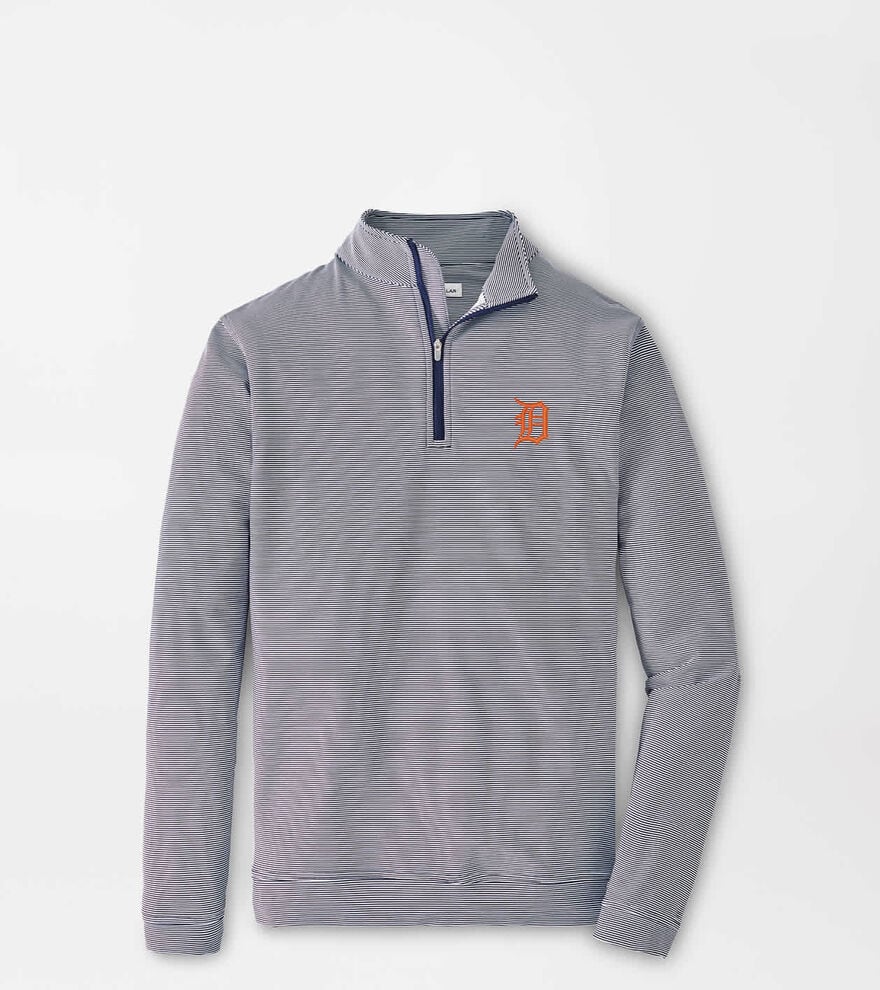 Detroit Tigers Perth Sugar Stripe Performance Quarter-Zip image number 1