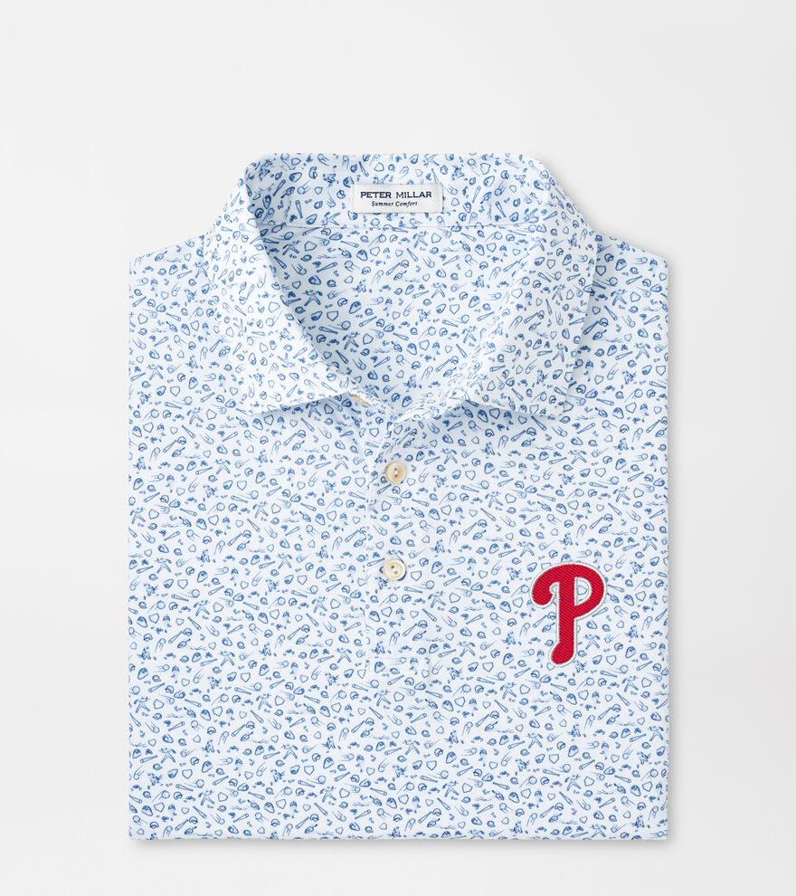 Philadelphia Phillies Batter Up Performance Jersey Polo image number 1
