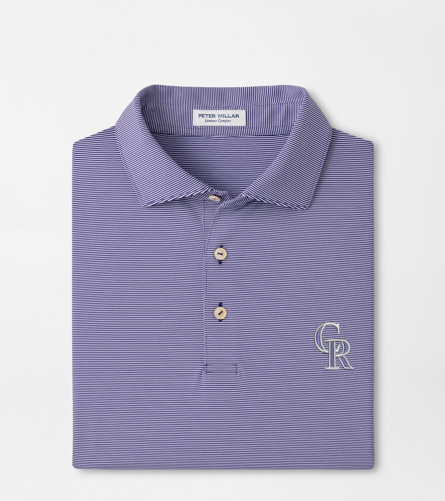 Colorado Rockies Jubilee Stripe Performance Polo image number 1