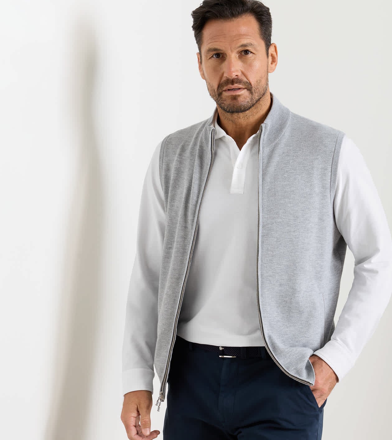 Coolspun Lite Full-Zip Sweater Vest | Men's Sweaters | Peter Millar