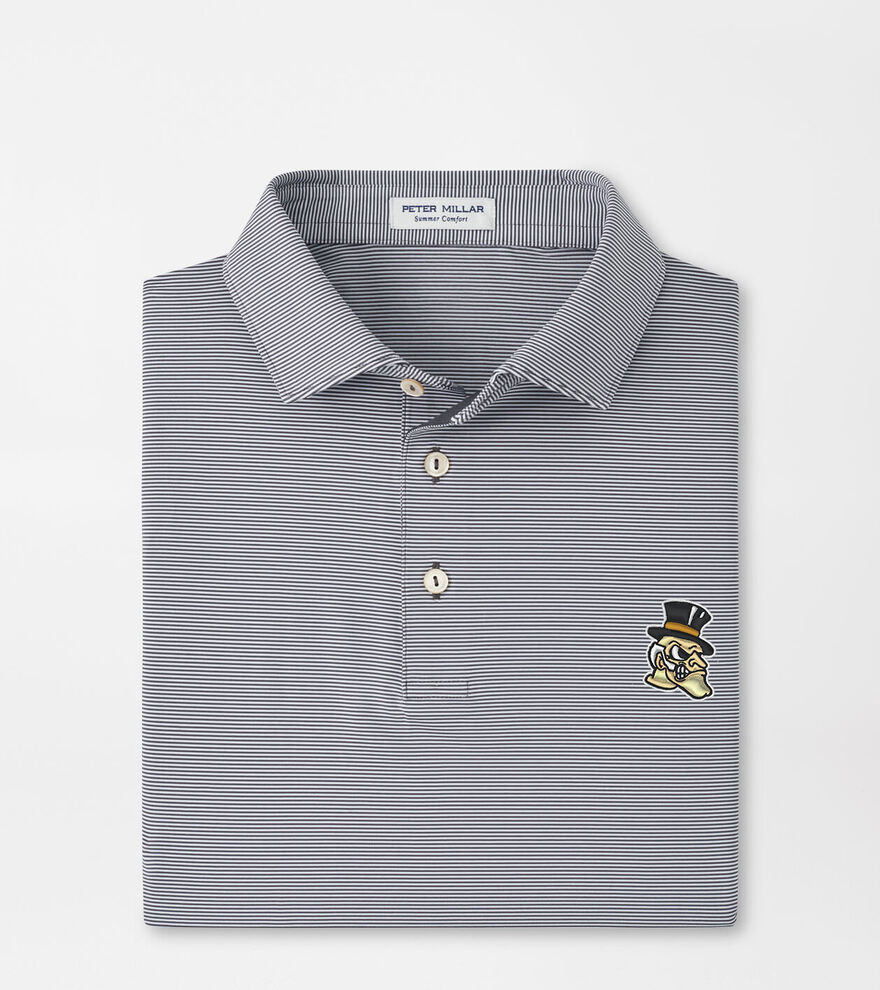 Wake Forest Demon Deacon Jubilee Stripe Performance Polo image number 1