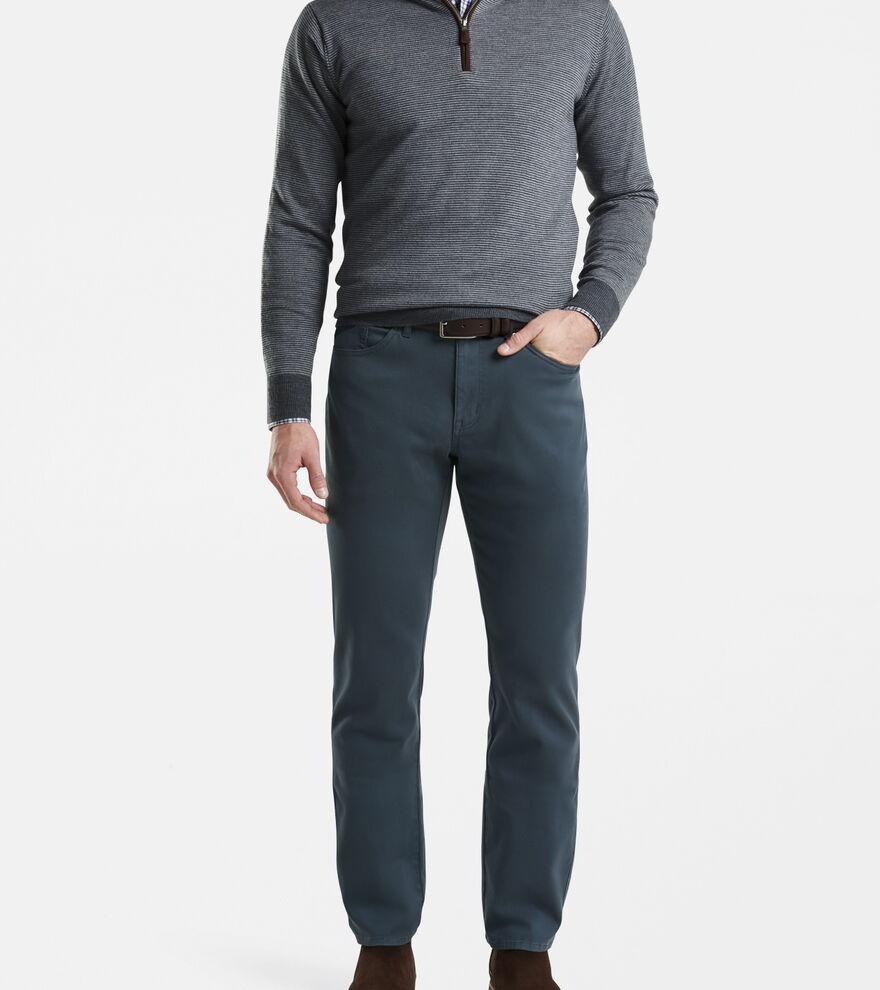 Needle-Stripe Wool Quarter-Zip image number 4