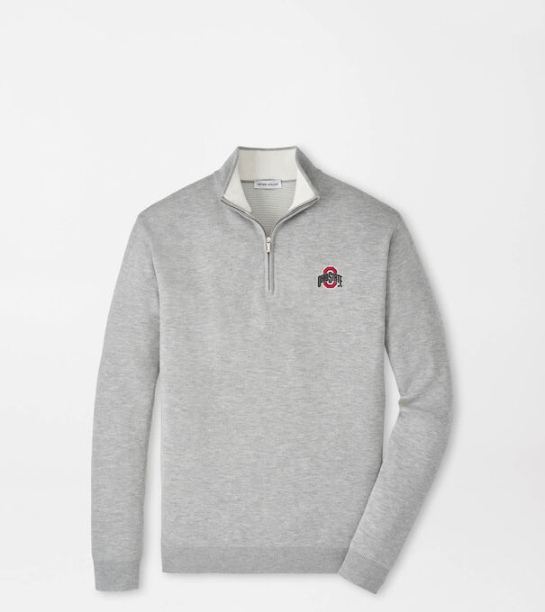 The Ohio State Coolspun Lite Cotton Quarter-Zip Sweater