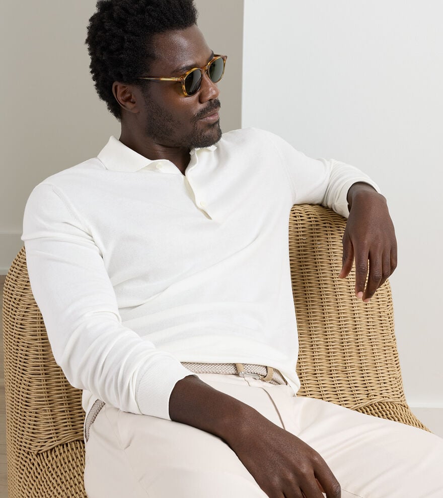 Mariner Sea Island Cotton Sweater Polo image number 4