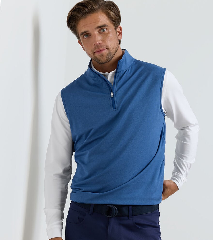 Galway M&eacute;lange Performance Quarter-Zip Vest image number 2