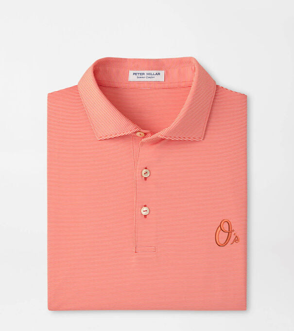 Cooperstown Baltimore Orioles Jubilee Stripe Performance Polo