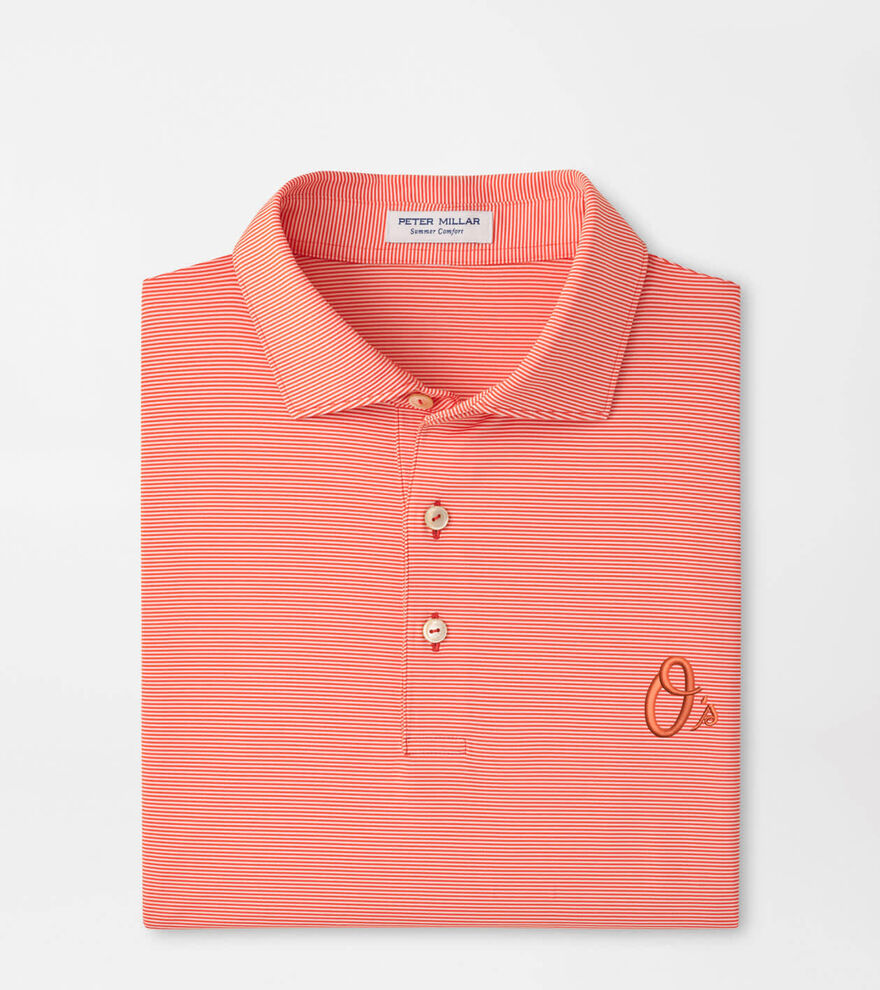 Cooperstown Baltimore Orioles Jubilee Stripe Performance Polo