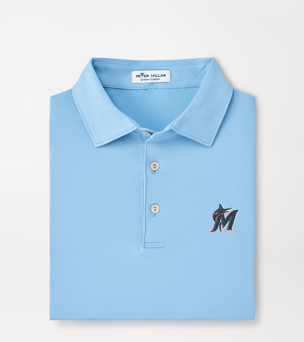 Miami Marlins Solid Performance Jersey Polo
