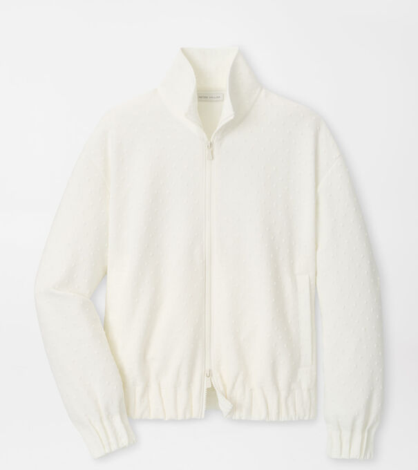 Flora Knit Swiss Dot Jacquard Full-Zip - Alternate Image 1